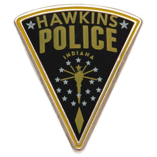 Stranger Things Enamel Button Badge with Hawkins Police Design (3cm x 2cm) - Inspire Newquay