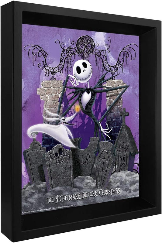 Nightmare Before Christmas Graveyard 3D Lenticular Poster - Inspire Newquay
