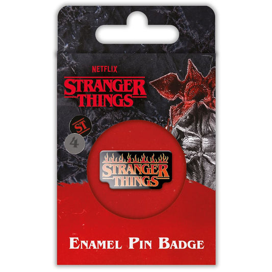 Stranger Things 4 (Fire Logo) Enamel Pin Badge - Inspire Newquay