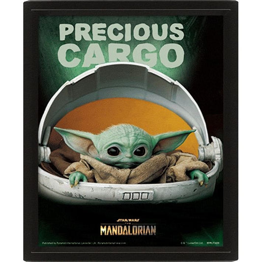 Star Wars: The Mandalorian (Precious Cargo) - Framed 3D Lenticular Poster - Inspire Newquay