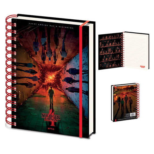 Stranger Things 4 (Every Ending Has A Beginning) A5 Wiro Notebook - Inspire Newquay