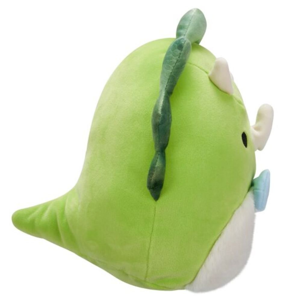7.5" Tristan The Green Triceratops With Fuzzy Belly And Bowtie Squishmallows Plush - Inspire Newquay