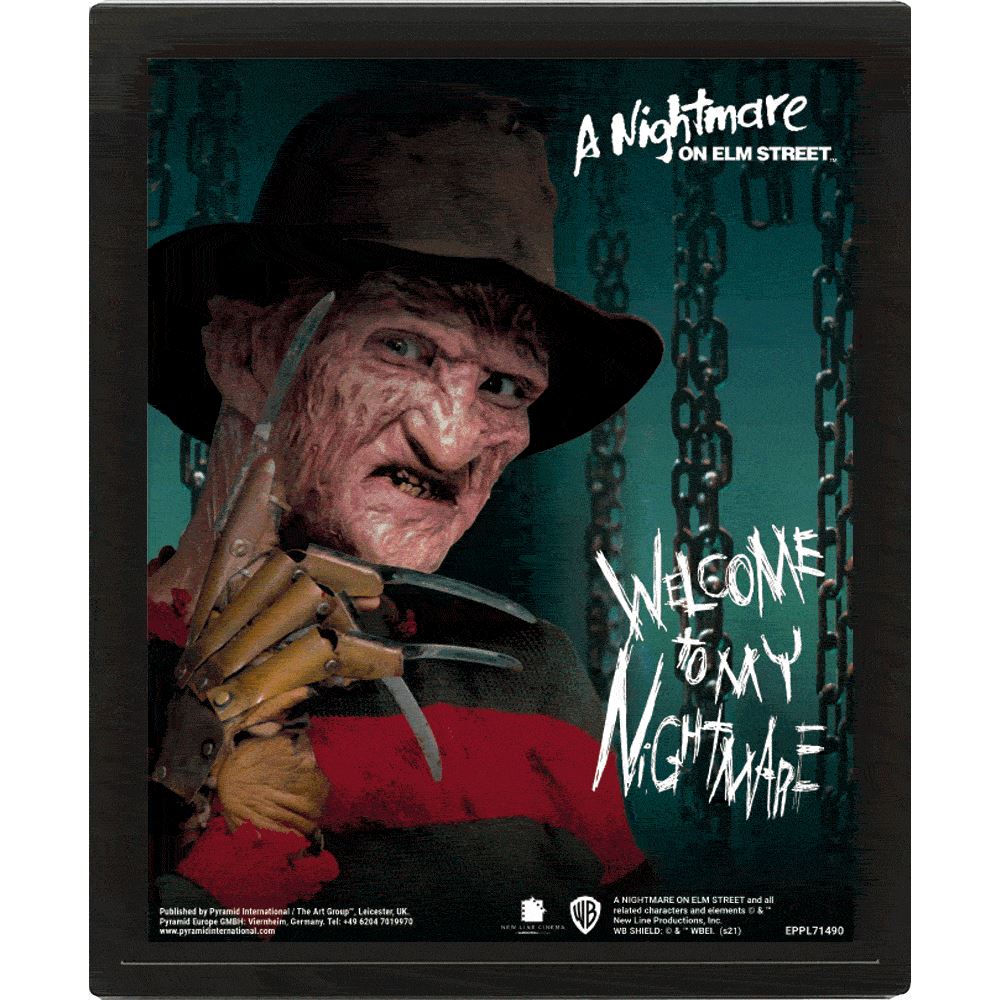 A Nightmare On Elm Street (Chains) - Framed 3D poster - Inspire Newquay