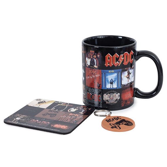 AC/DC Mug, Coaster & Keychain Set - Inspire Newquay