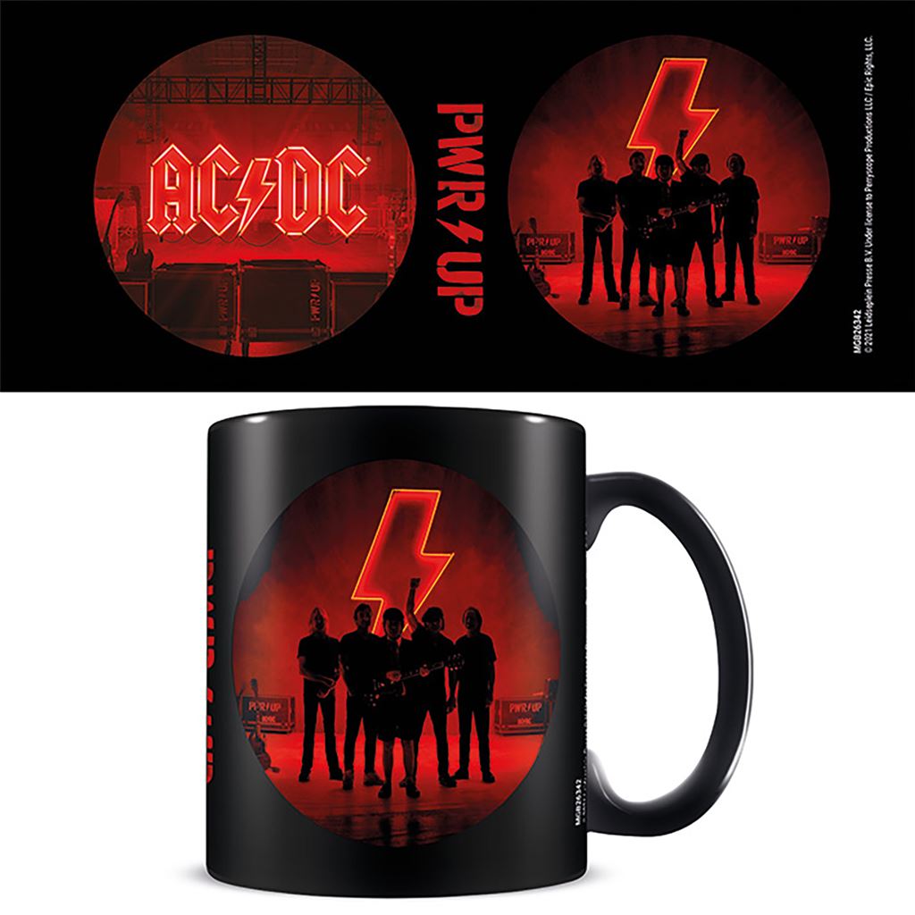 AC/DC (Pwr/Up) 11Oz/315Ml Black Mug - Inspire Newquay