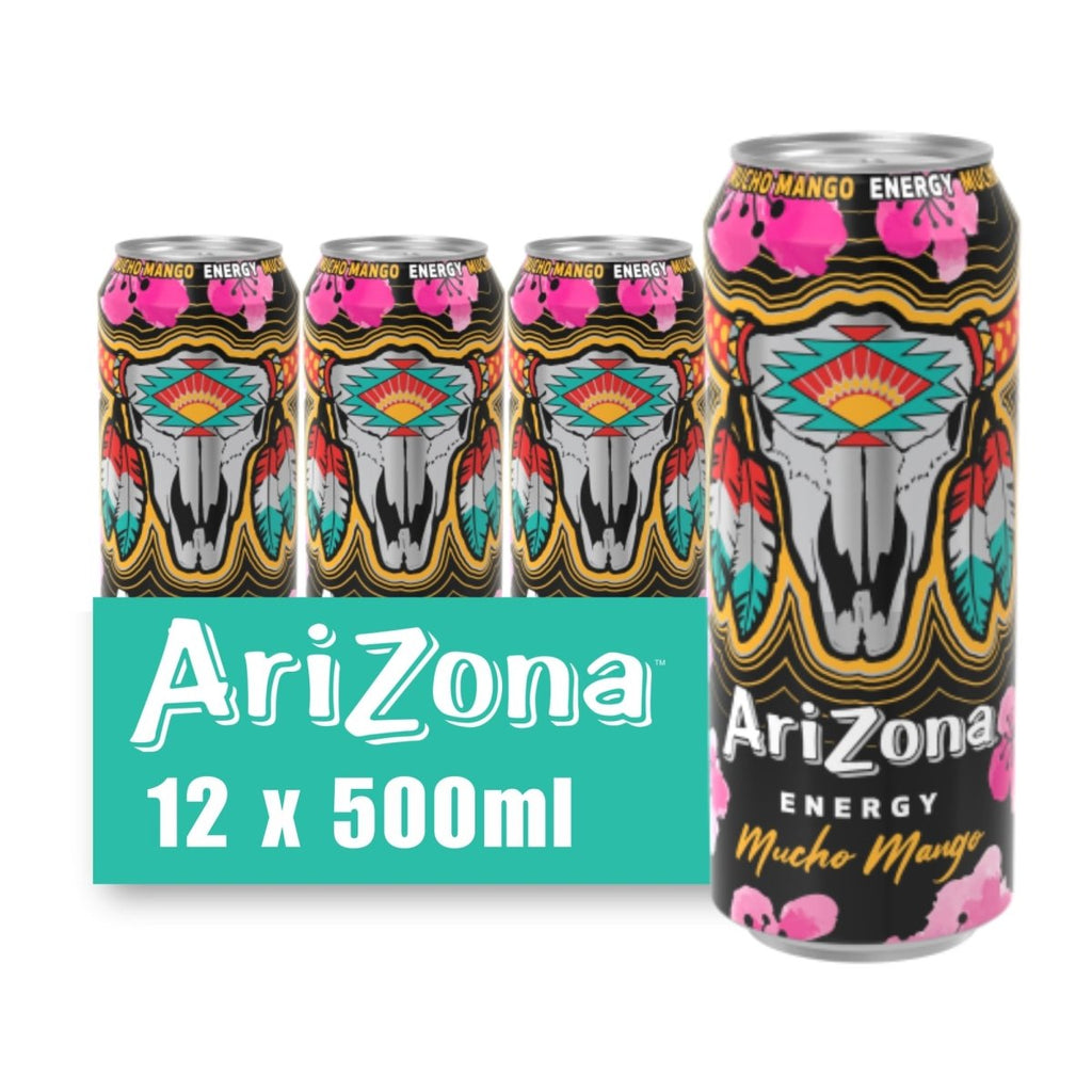 Arizona Energy Mucho Mango 500ml BBE APRIL 2026 - Inspire Newquay