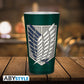 ATTACK ON TITAN - Large Glass - 400ml - Scout Symbol - Inspire Newquay