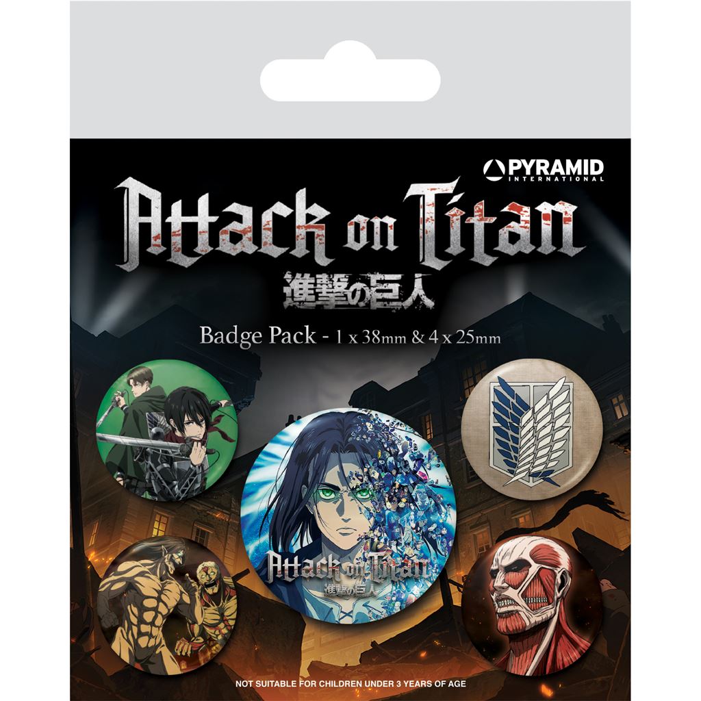 Attack On Titan (S4) Badge Pack - Inspire Newquay