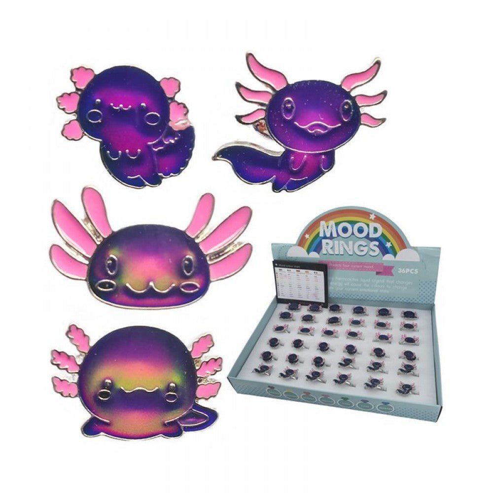Axolotl Mood Rings (1 RANDOM Supplied) - Inspire Newquay