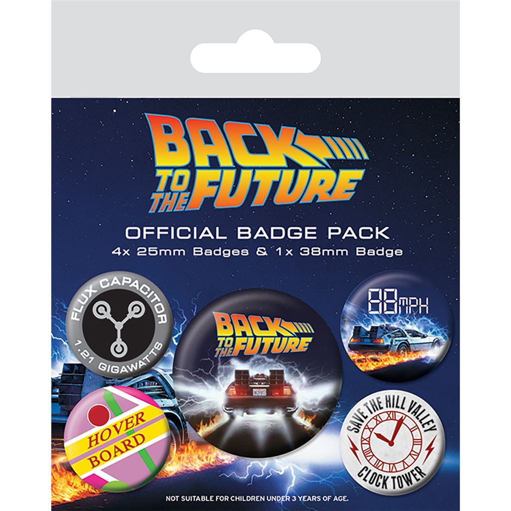 Back To The Future (Delorean) Badge Pack - Inspire Newquay