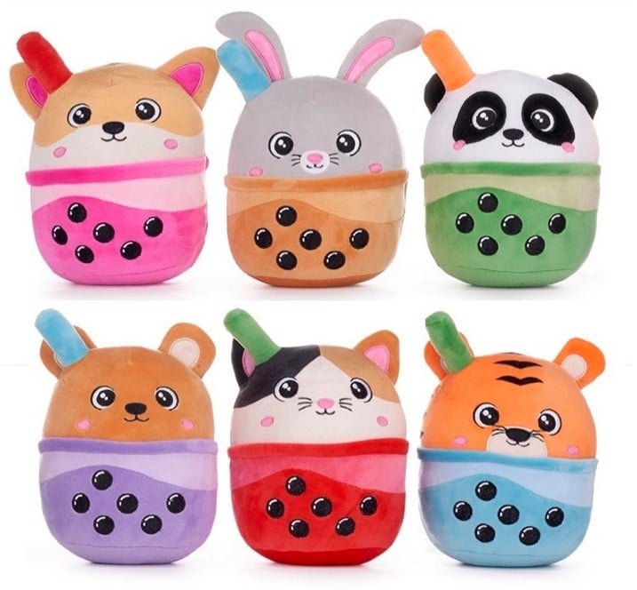 Bubble Tea Animal 17cm Plush Assortment (1 RANDOM Supplied) - Inspire Newquay