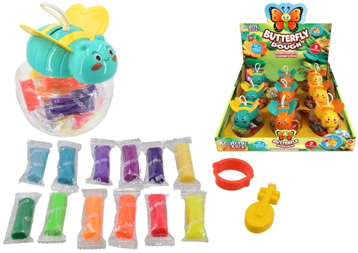 Butterfly Dough Model Kit & Money Box (1 RANDOM Supplied) - Inspire Newquay