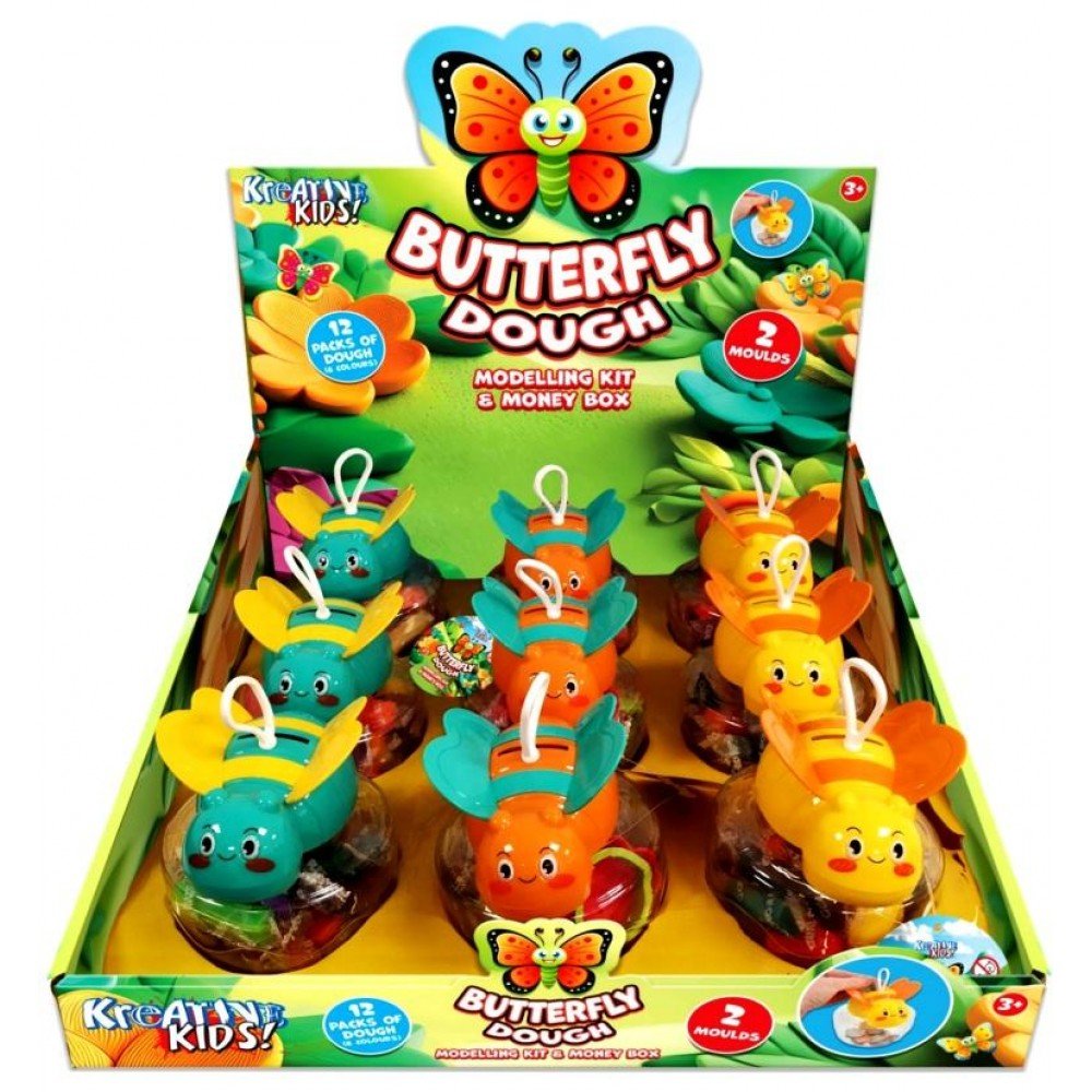 Butterfly Dough Model Kit & Money Box (1 RANDOM Supplied) - Inspire Newquay