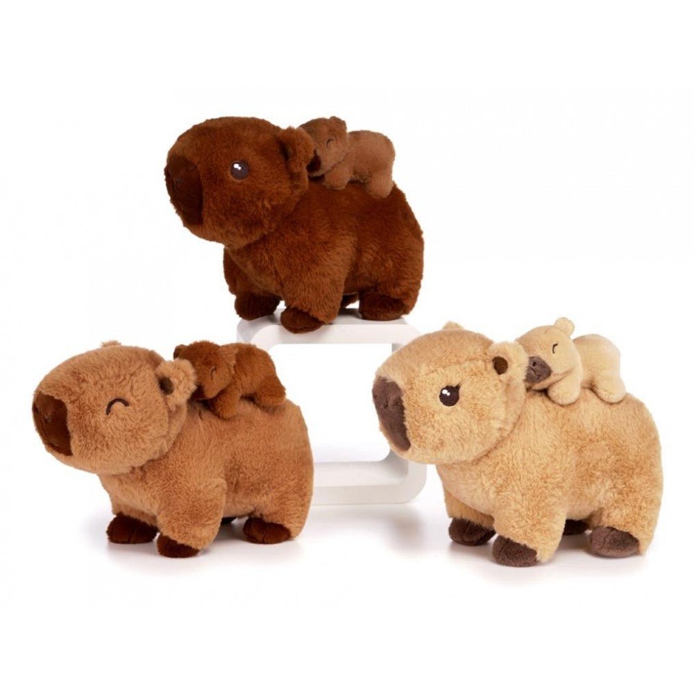 Capybara with Baby 25cm Plush Assortment (1 RANDOM Supplied) - Inspire Newquay