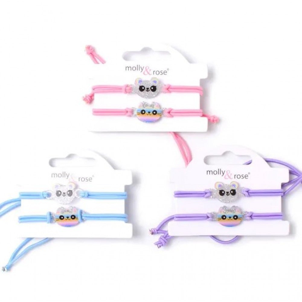 Cat and Panda Elastic Charm Bracelets (1 Random Supplied) - Inspire Newquay