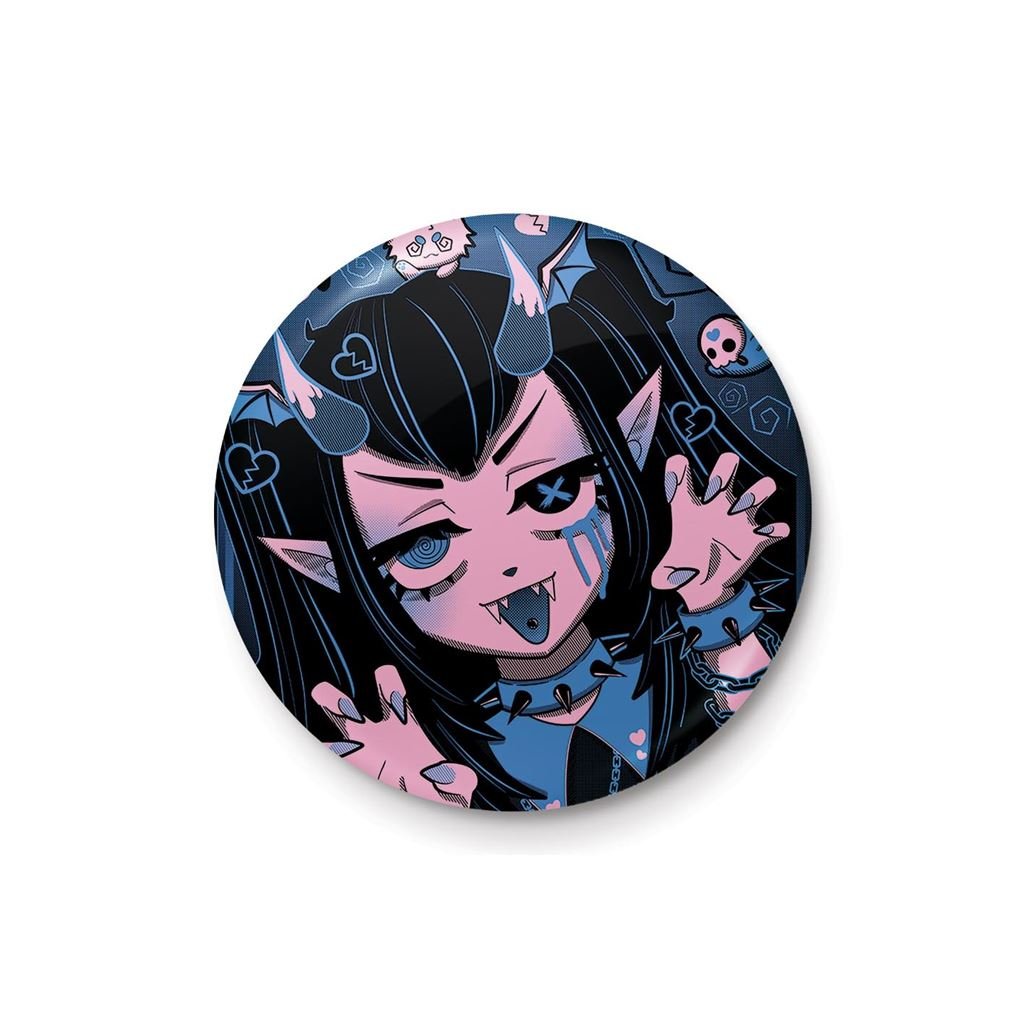 Cosmic Boop (Goth Girl Spooky Selfie) Badge - Inspire Newquay