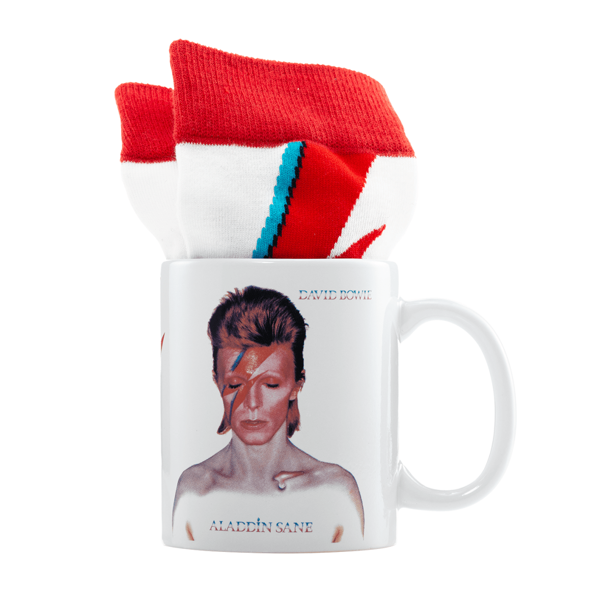David Bowie (Aladdin Sane) Mug & Sock Set - Inspire Newquay
