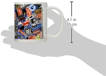 DC Comics Batman V Superman Stickers Ceramic Mug, Multi-Colour - Inspire Newquay