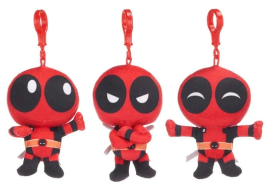 Deadpool 13cm Chibi Plush Bag Clips (Choice of 3) - Inspire Newquay