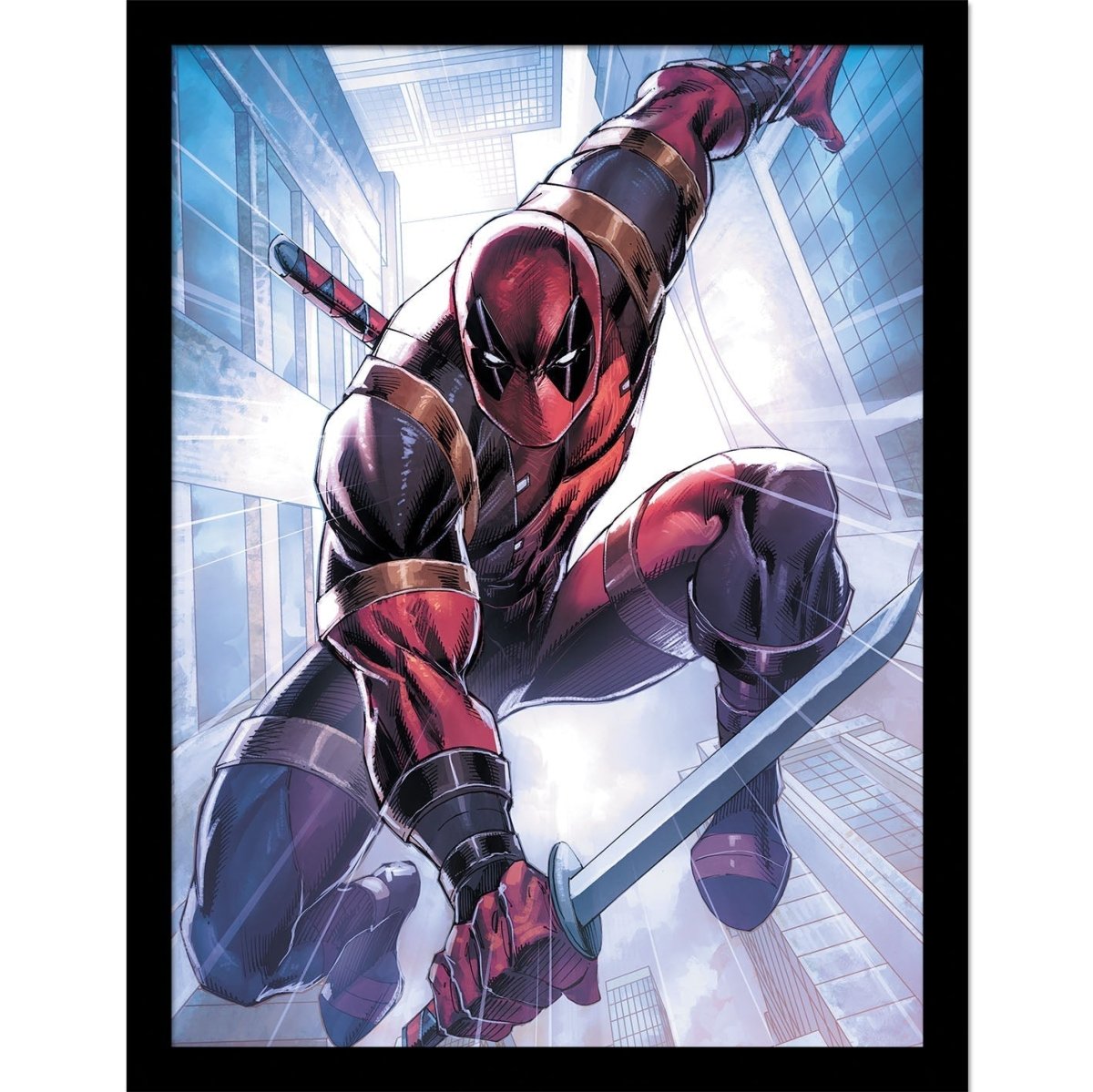 Deadpool (Action Pose) Collector Print (Framed) - Inspire Newquay
