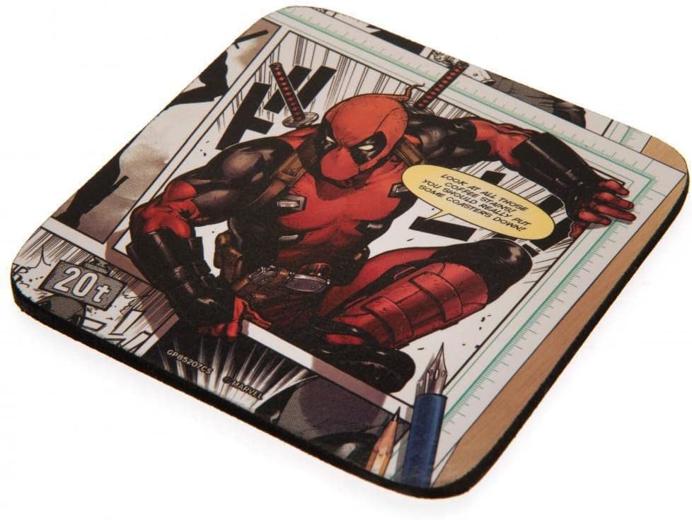 Deadpool (Merc Goals) Mug Coaster Keychain Gift Set - Inspire Newquay