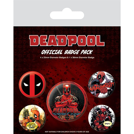 Deadpool (Outta The Way) Badge Pack - Inspire Newquay