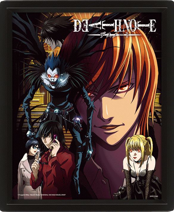 Death Note (Connected By Fate) 10 X 8" 3D Lenticular Poster (Framed) - Inspire Newquay