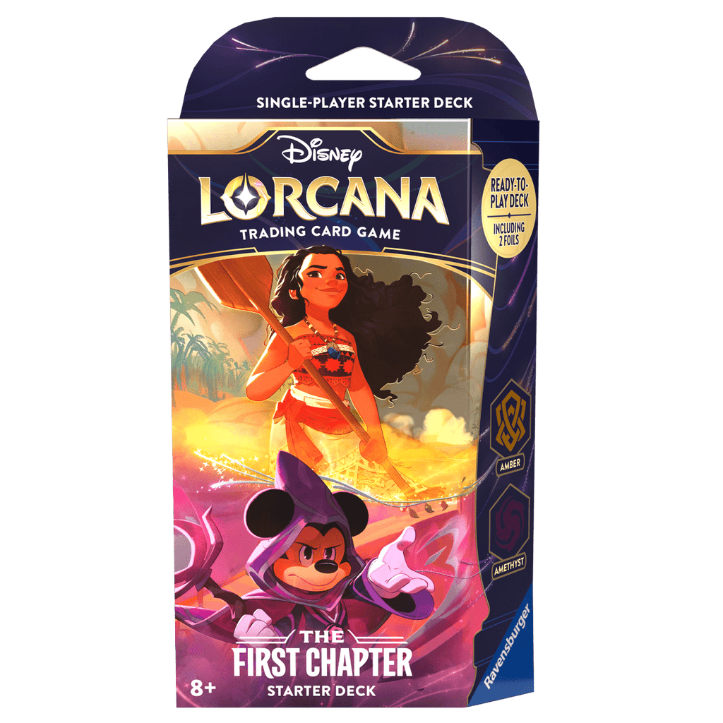 Disney Lorcana Trading Card Game - First Chapter Starter Deck Amber & Amethyst - Inspire Newquay