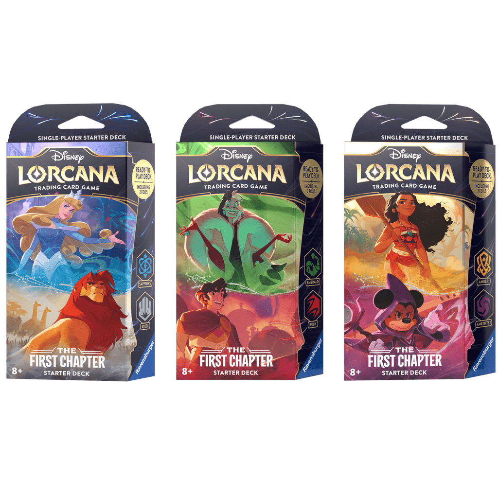 Disney Lorcana Trading Card Game - First Chapter Starter Deck Sapphire & Steel - Inspire Newquay