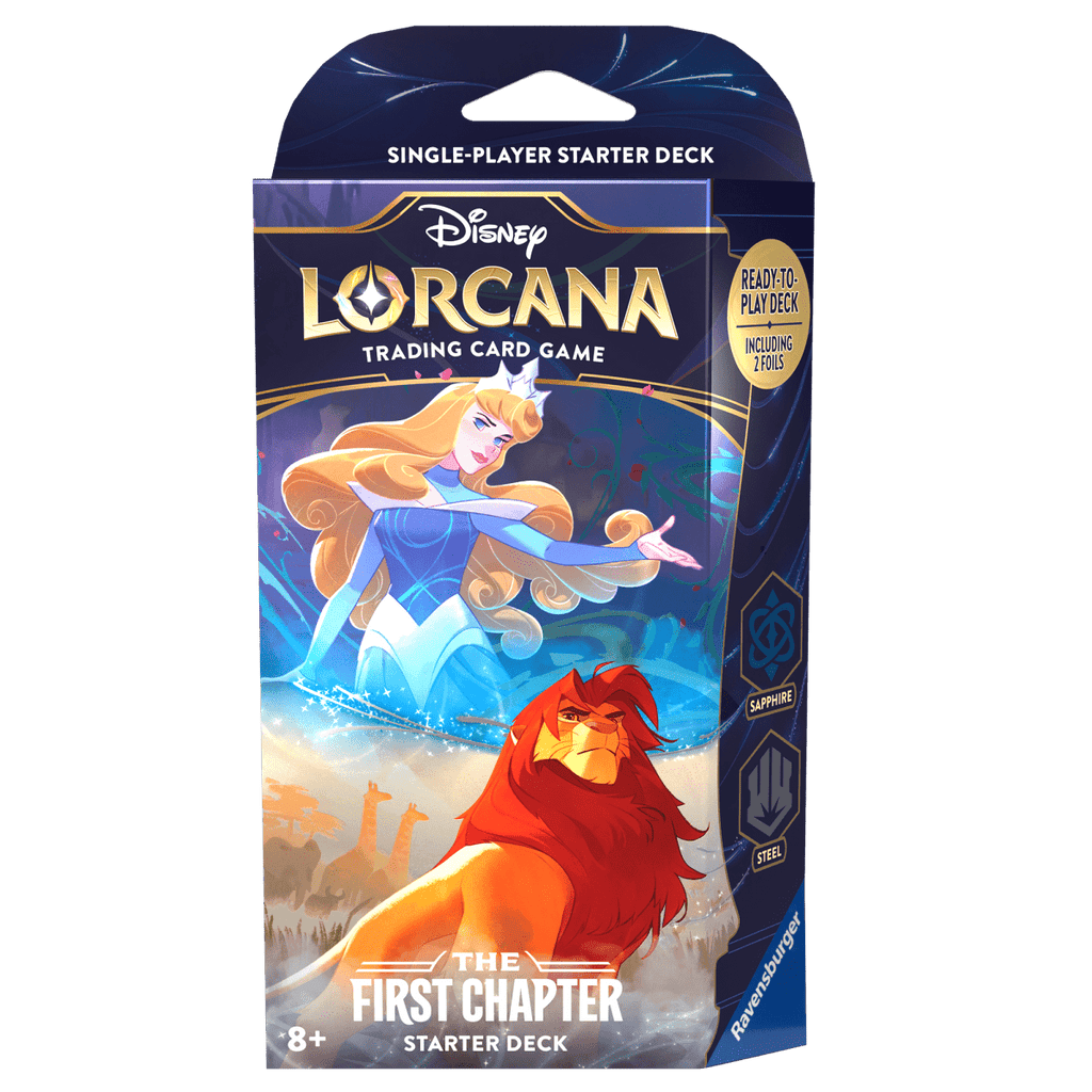 Disney Lorcana Trading Card Game - First Chapter Starter Deck Sapphire & Steel - Inspire Newquay