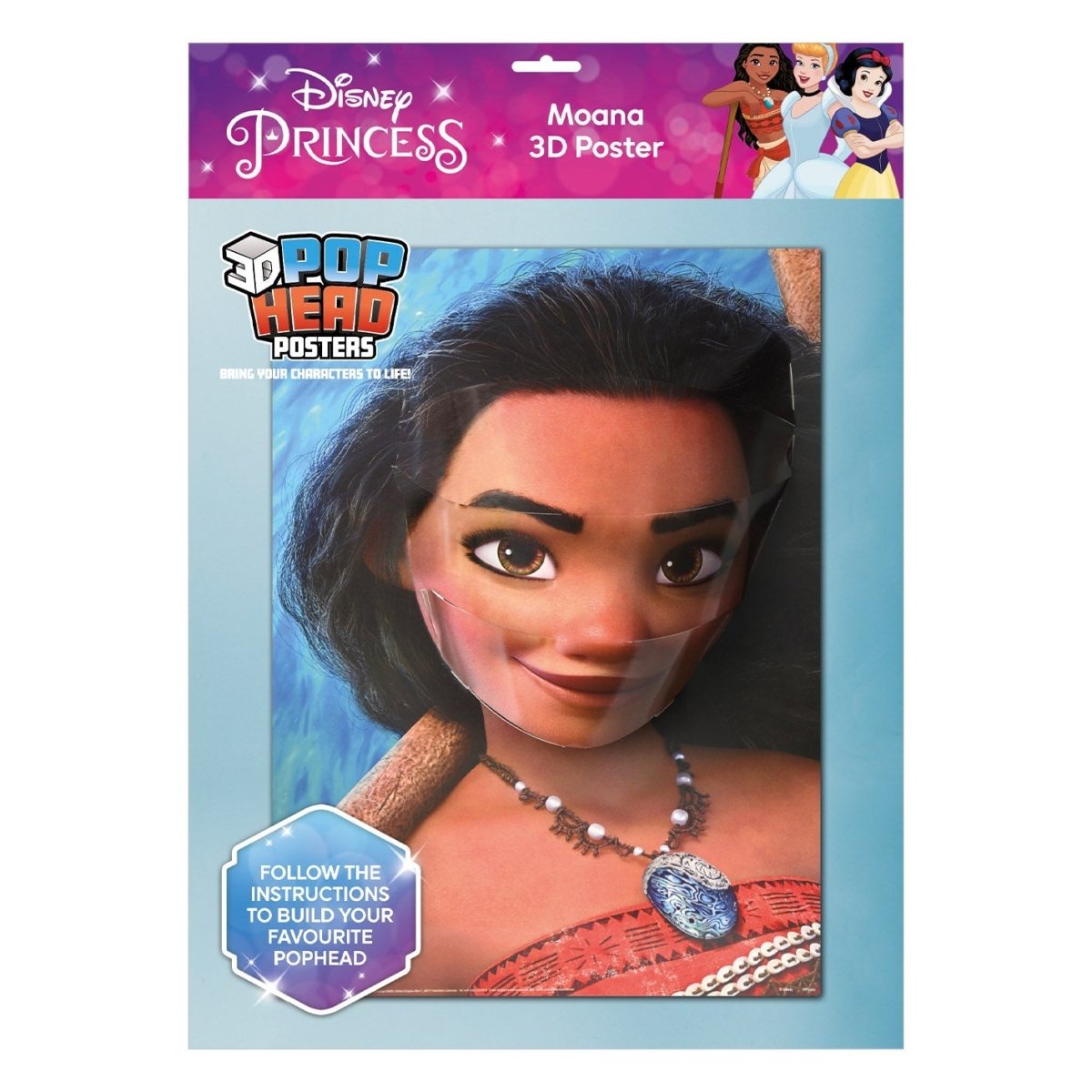 Disney Princess (Moana) 3D Poster (Popheads) - Inspire Newquay