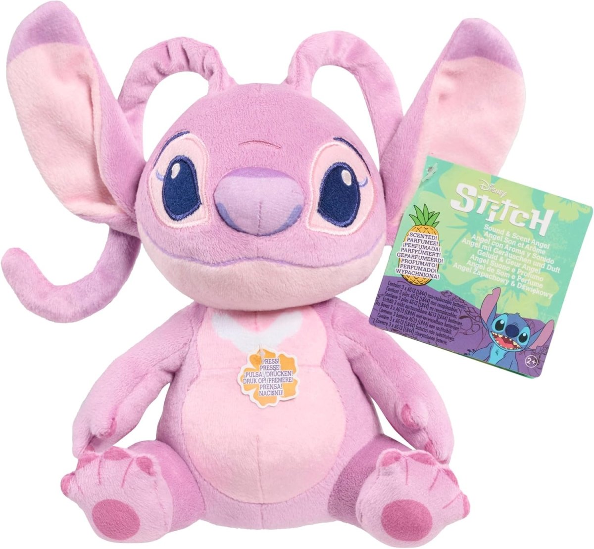 Disney Stitch Sound and Scent Small Plush - Angel - Inspire Newquay