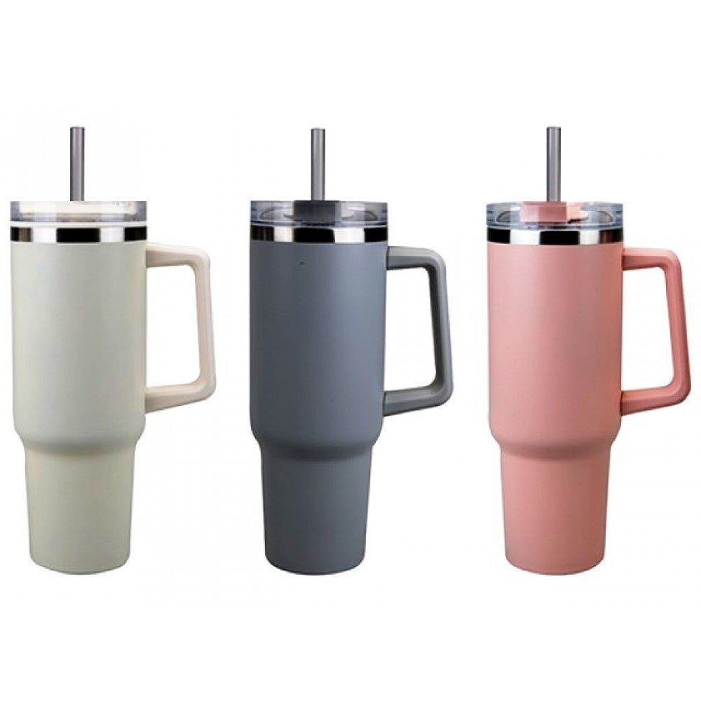 Double Wall Drinking Cup With Straw 40oz (1 RANDOM supplied) - Inspire Newquay