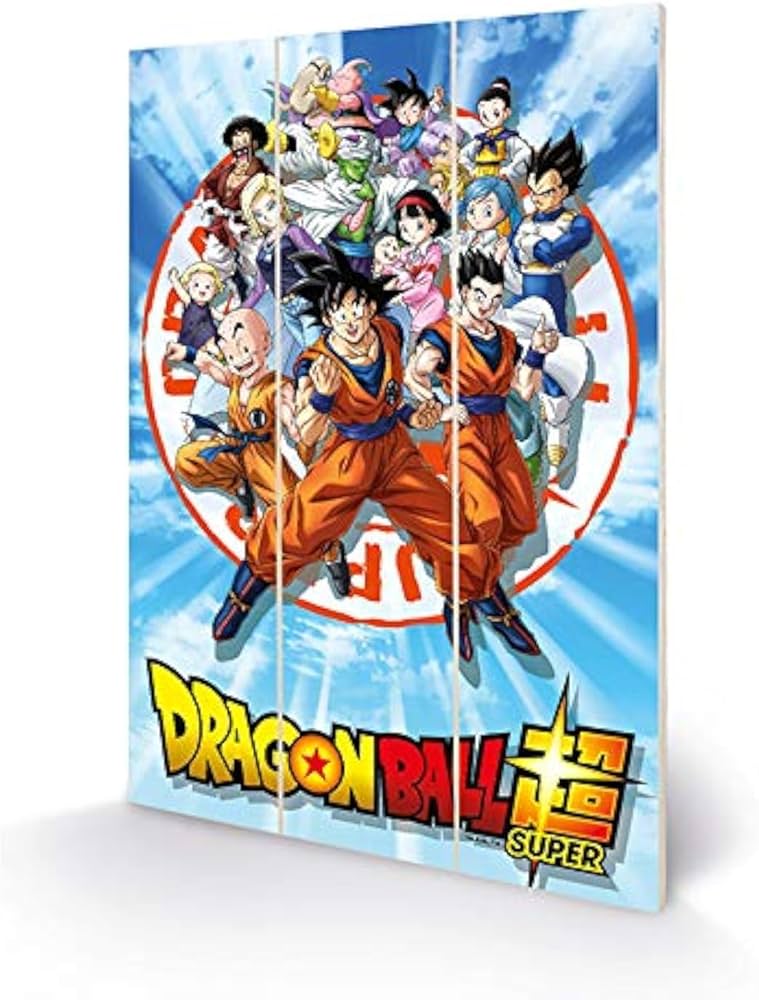 Dragon Ball Super Wooden Print (Goku and the Z Fighters), 20cm x 29.5cm - Inspire Newquay