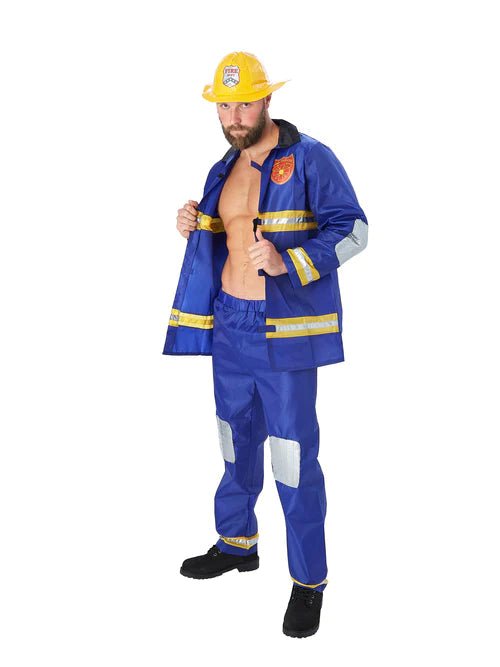 Fireman Costume Mens Firefighter Overalls Medium - Inspire Newquay