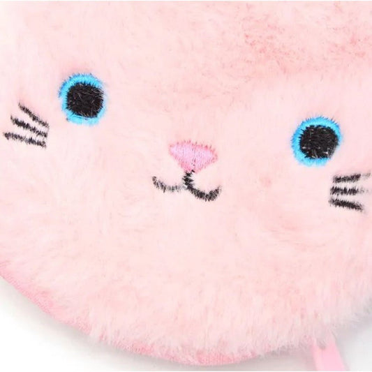 Fluffy Cat Face Purses with Zip (1 Random Supplied) - Inspire Newquay