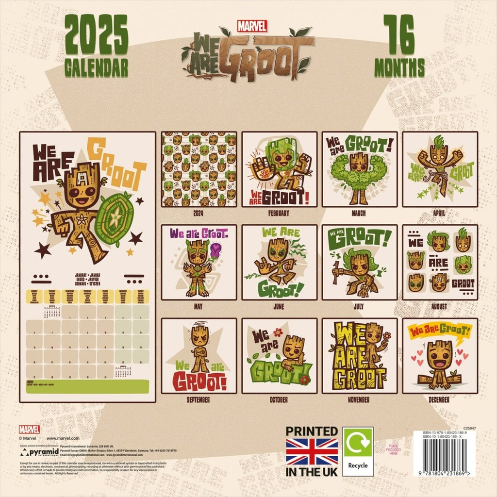 Groot 2025 30X30 Calendar - Inspire Newquay