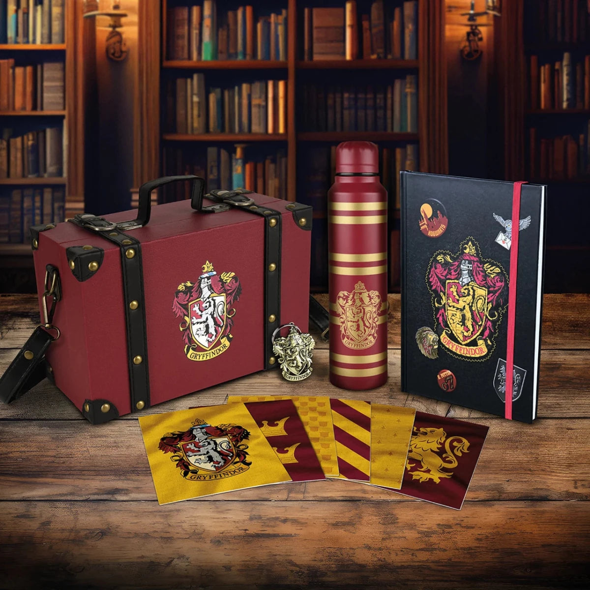Harry Potter Colourful Crest Gryffindor premium gift set - Inspire Newquay