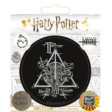 Harry potter (core black white symbols) vinyl sticker - Inspire Newquay
