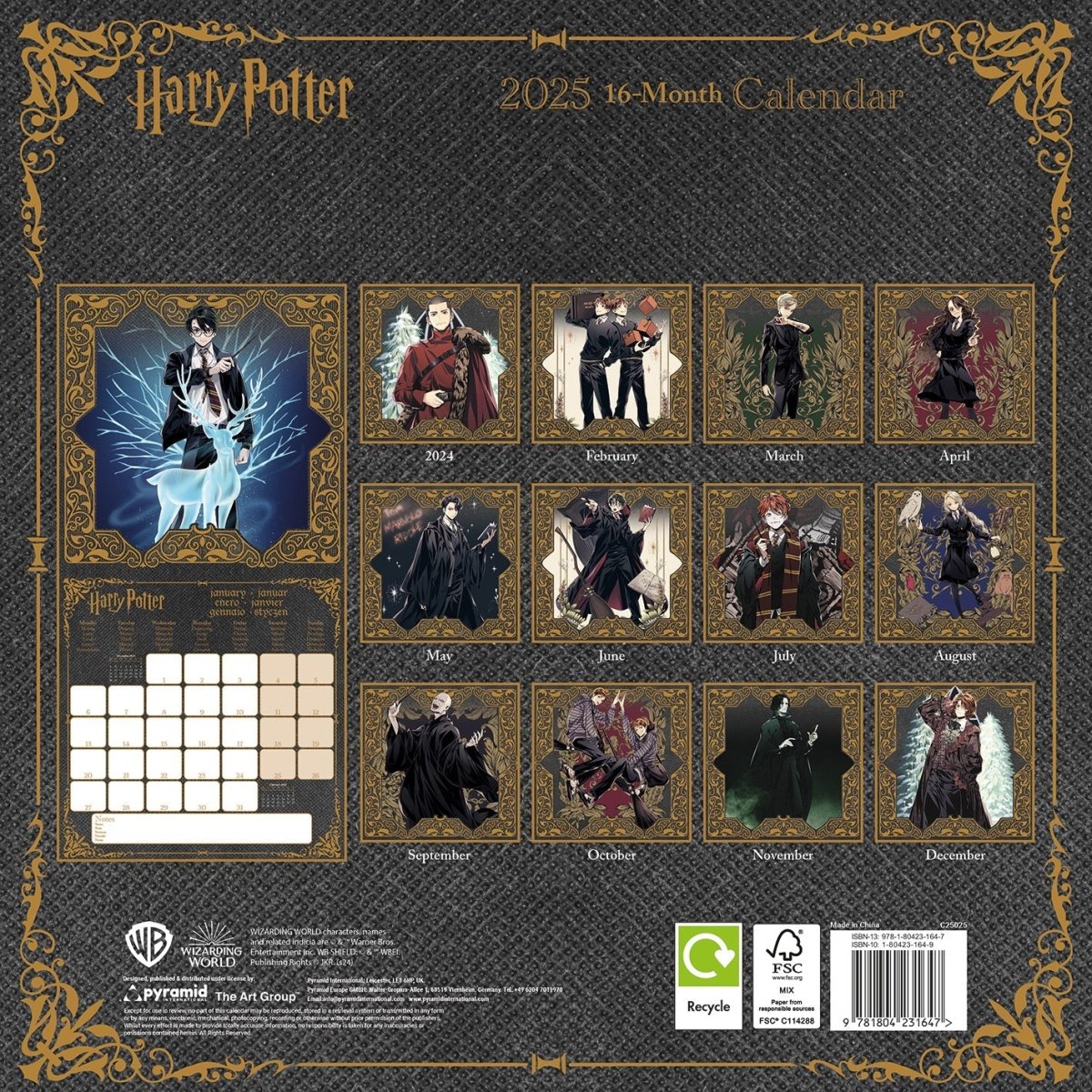 Harry Potter (Magical) 2025 30X30 Square Calendar - Inspire Newquay