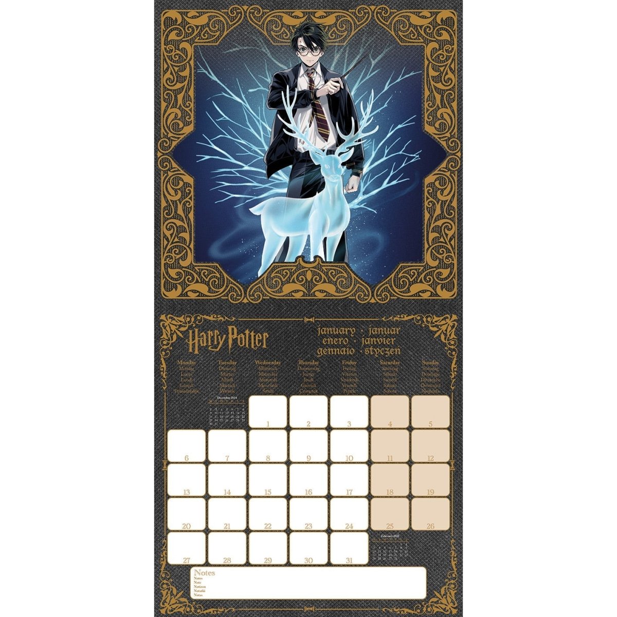 Harry Potter (Magical) 2025 30X30 Square Calendar - Inspire Newquay