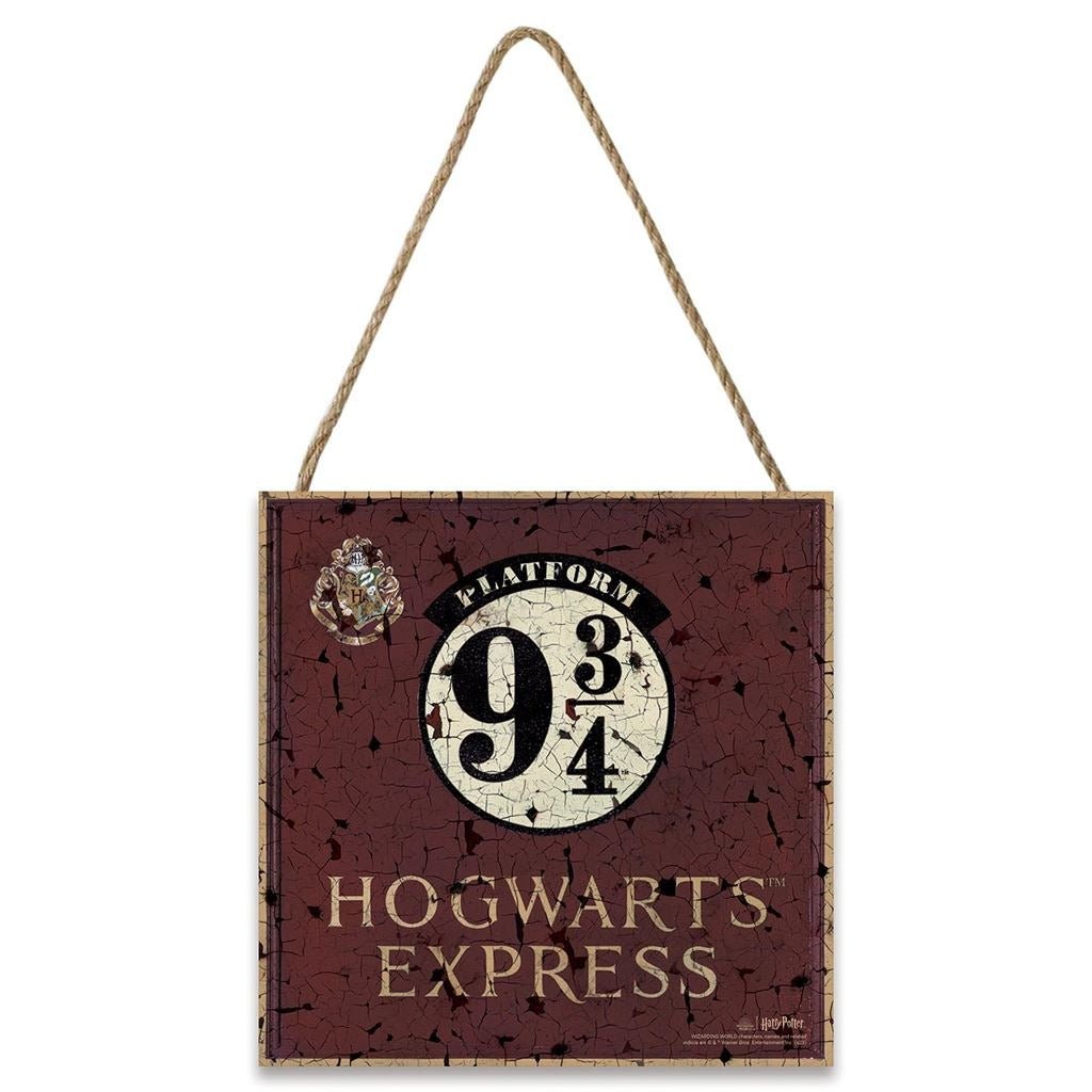 HARRY POTTER - "PLATFORM 9 3/4" WOODEN BLOCK SIGN ("8 X 8") - Inspire Newquay