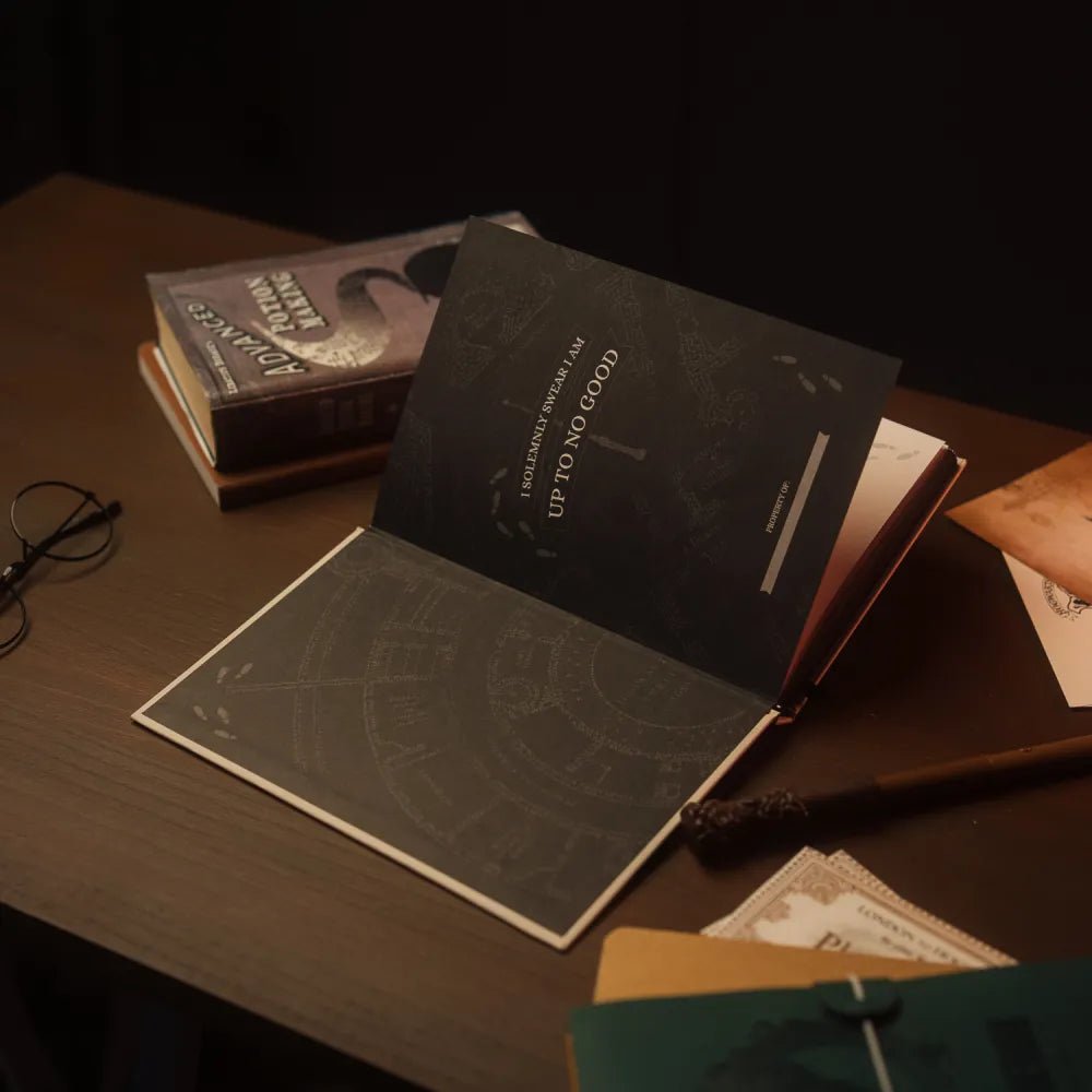 Harry Potter The Marauder's Map Optically Variable Ink Premium A5 Notebook - Inspire Newquay