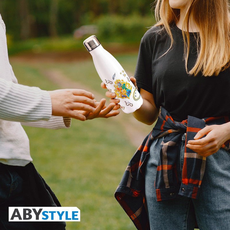 HARRY POTTER Water Bottle Hogwarts Symbols - Inspire Newquay