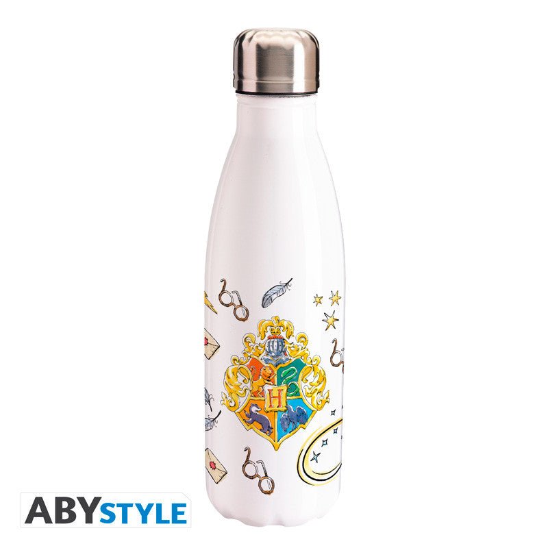 Harry Potter water bottle - Hogwarts symbols - Inspire Newquay