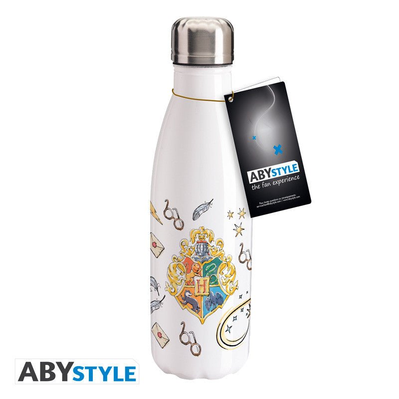 HARRY POTTER Water Bottle Hogwarts Symbols - Inspire Newquay