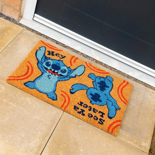 Hey/See Ya Later Lilo And Stitch Door Mat - Inspire Newquay