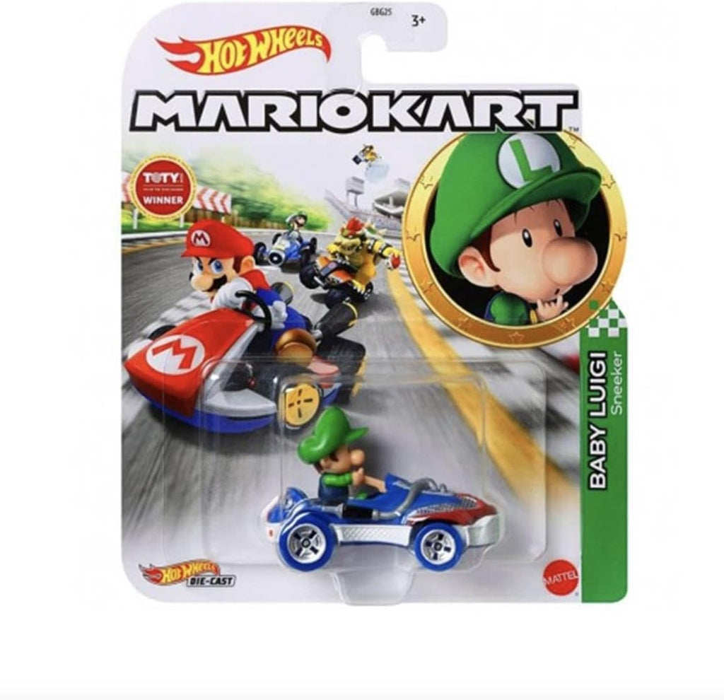 Hot Wheels Mario Kart Baby Luigi Sneeker Kart - Inspire Newquay