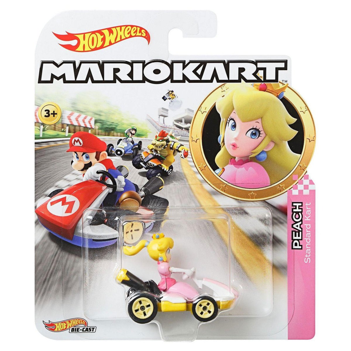 Hot Wheels Mario Kart PRINCESS PEACH (Standard Kart) 1:64 Scale Replica - Inspire Newquay