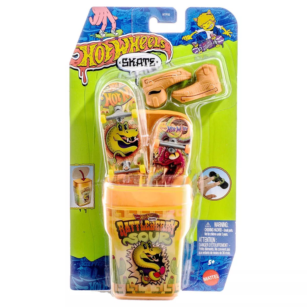 Hot Wheels Skate Rattleberry Sour Gum Container Kids Finger Skateboard - Inspire Newquay